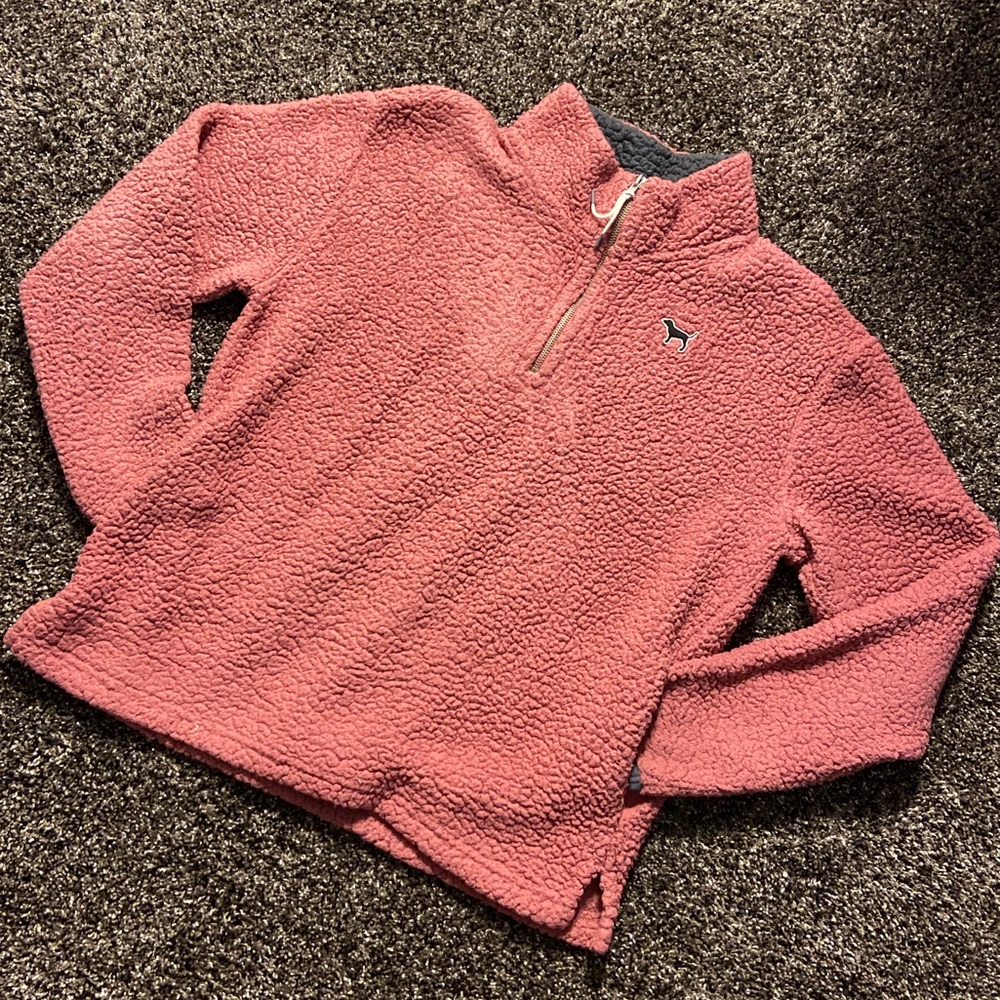 VS PINK Sherpa Quarter ZIP